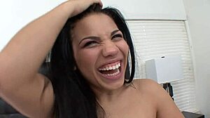 Whoa, this Latina's curves are fire in her first garage quickie 😏