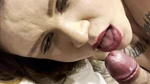 Dj Brisa Sucks Cock Until Gagging on Bed