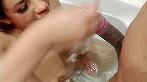 Naughty Hot Young Girl in Bathtub with Sexy Curves and Playful Vibes