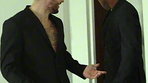 Skinny brunette amateur gets double penetration with massive black cock from Darrell Deeps in rough anal and vaginal action. She squirts during first time interracial group with cumshot and orgasm.