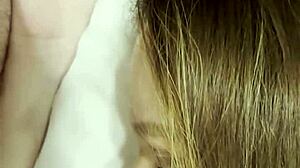 Dj Brisa Sucks Cock Until Gagging on Bed