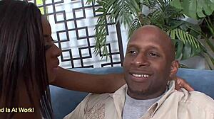 tatiana hope rides her step-daddy's big black cock deepthroat style until he cums on her tits