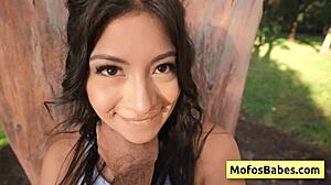 Oh wow, this lovely brunette girl just seduces her friend with those natural big boobs and sexy feet - Cami Strella Charles Dera... mmm!