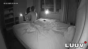 luuv couple films spontaneous late-night porn with cum in mouth