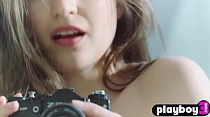 Hey Serena Wood, why not pose totally naked as a cute milf photographer after that european striptease?