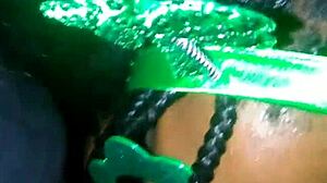 Sloppy Double Blowjob with Deepthroat Action from Fat BBW on Monster Big Black Cock during St Patrick's Day Group Fun