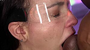 This squirting milf takes rough bbc in her shaved pussy and narrow ass for fingering riding and cumshot. She screams during intense Brazilian anal toys session.