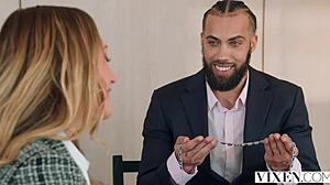 Hey, watch vixen gorgeous blonde salesgirl Addison Vodka give her client that real vip pussy service with deepthroat and riding on big black cock.