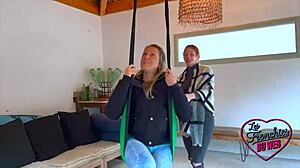 skinny brunette and blonde sluts stella et emmanuelle turn into insatiable nymphos in french european 4some party