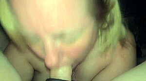 She delivers a blowjob packed with intense stamina leading to a satisfying cumshot swallow.