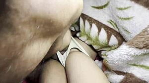 stepsister in tight shorts breaks stepbrothers control with blowjob anal and pussy play