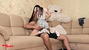 Hey neighbor, come fix my sofa and fuck this slut's wet pussy hard