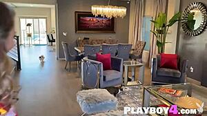 Sophie Dee shows off her curves in a bikini. Then she enjoys some private time with self-touching.