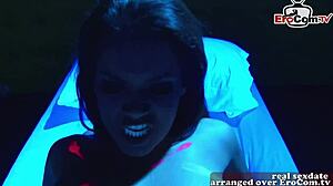 Geile latina takes big penis in fotze