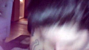 amateur homemade pregnant girl takes deepthroat on my thick 8 inches uncut cock in pov