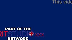 young british student nurse in costume teases pussy with dildo for huge orgasm