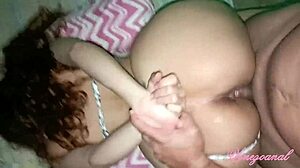 big ass latina whore bends over for doggystyle fucking with anal fingering and pussy full of cum spreading asshole