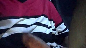 an old mature amateur guy with big monster cock masturbates solo outdoors in supermarket parking lot car