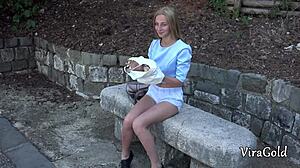 My Naked 18-Year-Old Stepdaughter Waits Eagerly for My Cum on Her Tight Small Ass While Bent Over