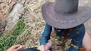 Met Stranger in Town Invited to Jungle She Sucks Cock Horny Blonde Babe