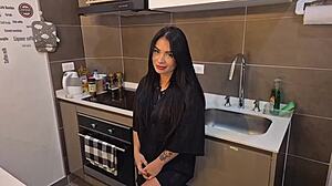 Husband Returns Tired from Work, Wife Alejandra Palacios Cheers Him with Deepthroat Blowjob and Pussy Licking in Outdoor POV