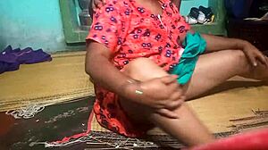 i feel so hot fuckin this indian aunty as her step boy friend in bedroom close-up action