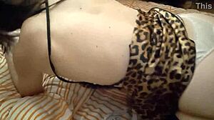 sexy o2 rush with white satin panty fuck in doggystyle pov and dirty french talk while licking asshole