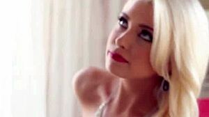 i adore gorgeous blonde milf alissa arden stripping naked to show perfect big natural tits