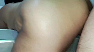 this colombian bbw with huge ass dances in corset and skirt. submissive play escalates to spanking in the jacuzzi.