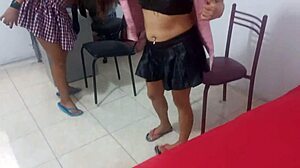 i feel so excited watching 18 year old student and slut friend dancing sexy in uniforms to seduce boyfriends