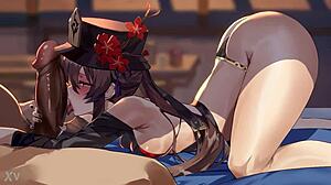 Hu Tao Delivers Succulent Blowjobs In Passionate Asian Japanese Scene