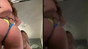 Sophie Dee shows off her curves in a bikini. Then she enjoys some private time with self-touching.