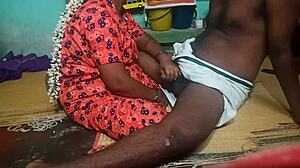 i feel so hot fuckin this indian aunty as her step boy friend in bedroom close-up action