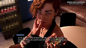 Young student fucks rough his big ass busty teacher milf cheating wife while shes on phone with cuckold husband. He creampies her pussy in Life in Santa County LISC 3D animated NTR porn game.