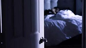 Big tits teen 18+ stepdaughter sneaks into stepdads bed and lets him fuck her pussy hard