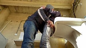 Hot wife and neighbor dive into pussy eating with orgasms in the washing machine room. Amateur Spanish milf blonde gets horny blonde licking close-up.