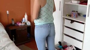 i catch my stepmother getting dressed, fondle her big tits and ass, then watch her masturbate wildly