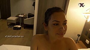 CULONA SANDRA STARS IN FIRST PORNO VIDEO as MEXICAN NEIGHBOR SQUIRTS in HOMEMADE POV