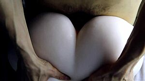 New homemade anal adventures with huge cock in deep gaping big round ass. Cute fetish doll moans during rough creampie on bedroom oiled body.