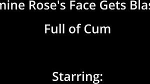 jasmine rose's shaved pussy and face get dominated with latex gloves in close-up cum blast