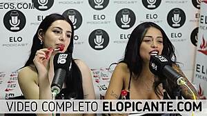 Bisexual Lesbians Kiss And Play With Lollipop