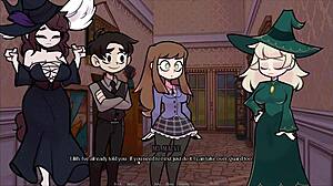 maeve explores public academy in outdoor cartoon adventure