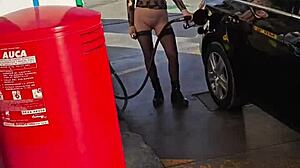 Exhibitionist Flashes Boldly At Busy Petrol Station In Broad Daylight