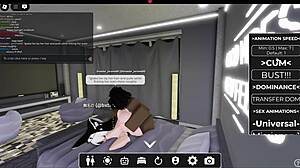 White slut takes intense fucking from massive BBC in Roblox scenario