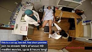 Hey, Tampa university entrance physical with Lilly Hall in leggings and gloves 😏