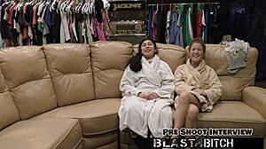 jasmine rose's shaved pussy and face get dominated with latex gloves in close-up cum blast