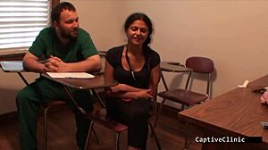 Watch Out, Troubled Teen 18+ Yesenia Sparkles Faces Treacherous Treatments with Screaming Orgasms in Latex Gloves and Handcuffs!