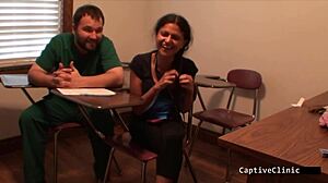 Watch Out, Troubled Teen 18+ Yesenia Sparkles Faces Treacherous Treatments with Screaming Orgasms in Latex Gloves and Handcuffs!