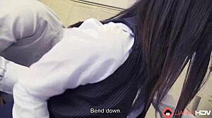 日本黑发OL渡边由衣办公室无码被同事狠操