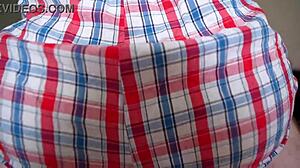 Convinced Step Sister Into Wet Pov Sex With Doggystyle And Cowgirl Riding In Tight Shorts, Ending In Juicy Creampie For Curvy Babe